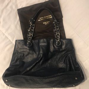 Kate Spade Navy Blue Swiss Shoulder Bag